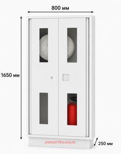 Пожарный шкаф 1650&times;800&times;250 приставной без задней стенки